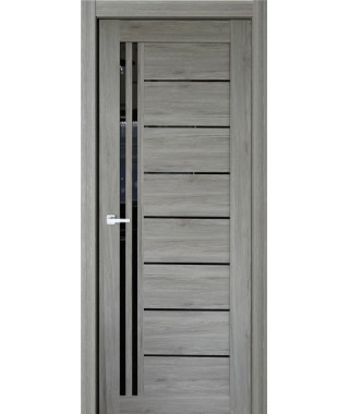 Дверь с ПВХ покрытием 88К (Филадельфия Дуб Грей, Черный лакобель)