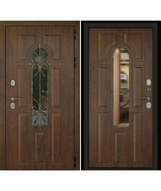 Входная дверь "ЛИОН"  ТЕМНЫЙ ОРЕХ ТЕРМО С ТЕРМОРАЗРЫВОМ