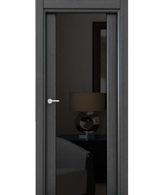 Дверь с ПВХ покрытием Стиль Полное ДО (Филадельфия Дуб Графит, Черный триплекс) Дверь с ПВХ покрытием Стиль Полное ДО (Филадельфия Дуб Графит, Черный триплекс)